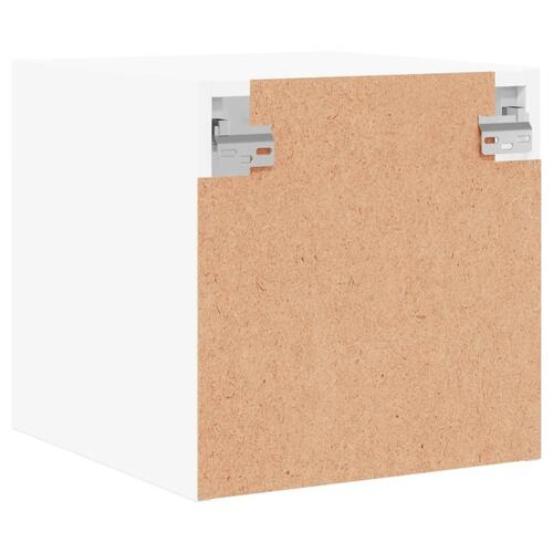 Sengeborde 2 stk. med glaslåger 35x37x35 cm hvid