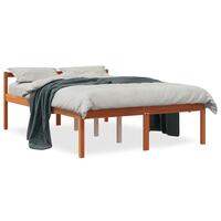 Seniorseng 135x190 cm massivt fyrretræ gyldenbrun