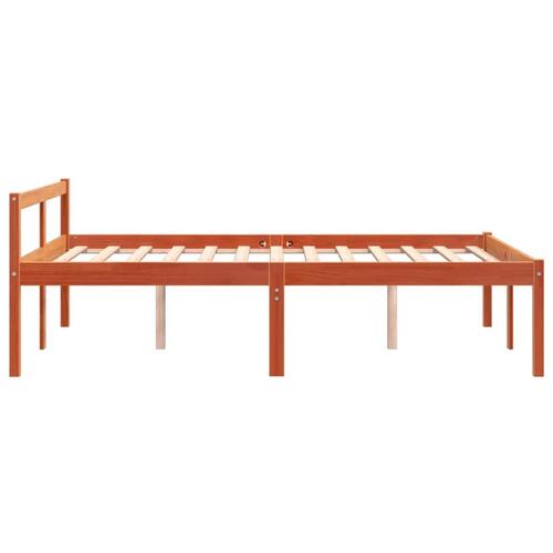 Seniorseng 135x190 cm massivt fyrretræ gyldenbrun