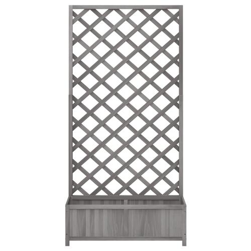 Plantekasse med espalier massivt grantræ grå