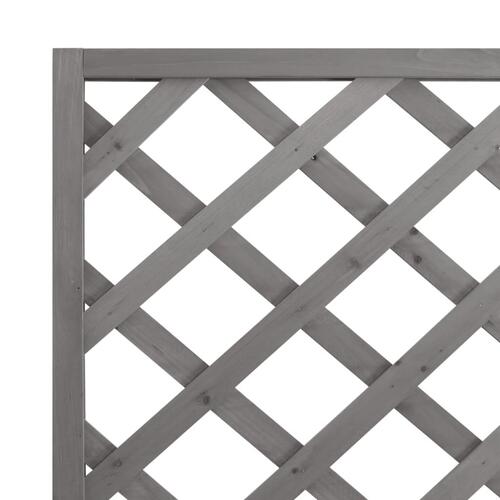 Plantekasse med espalier massivt grantræ grå