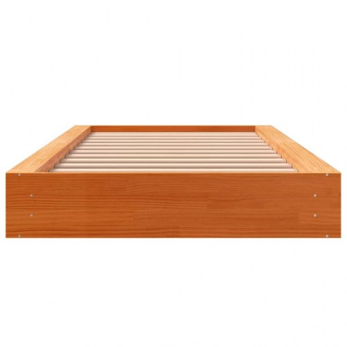 Sengeramme i massivt fyrretræ 75x190 cm - gyldenbrun