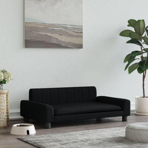 Hundeseng 90x53x30 cm stof sort