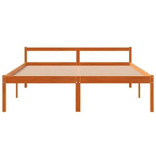 Seniorseng 150x200 cm massivt fyrretræ gyldenbrun
