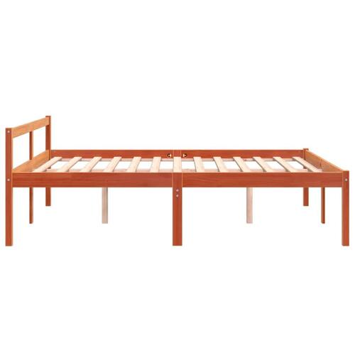 Seniorseng 150x200 cm massivt fyrretræ gyldenbrun