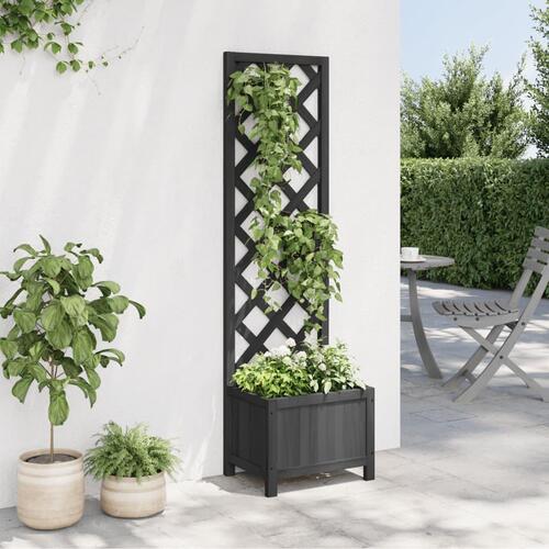 Plantekasse med espalier massivt grantræ sort