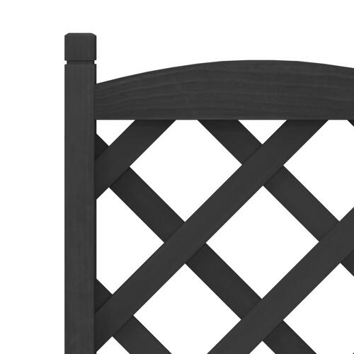 Plantekasse med espalier massivt grantræ sort