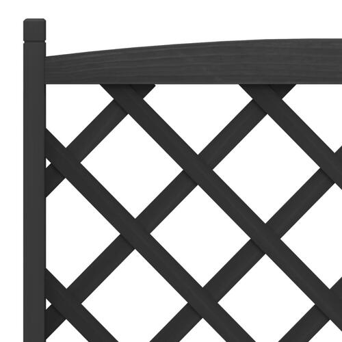 Plantekasse med espalier massivt grantræ sort