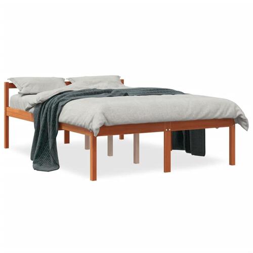 Seniorseng 120x200 cm massivt fyrretræ gyldenbrun