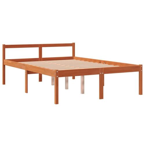 Seniorseng 120x200 cm massivt fyrretræ gyldenbrun