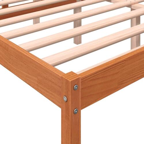 Seniorseng 160x200 cm massivt fyrretræ gyldenbrun