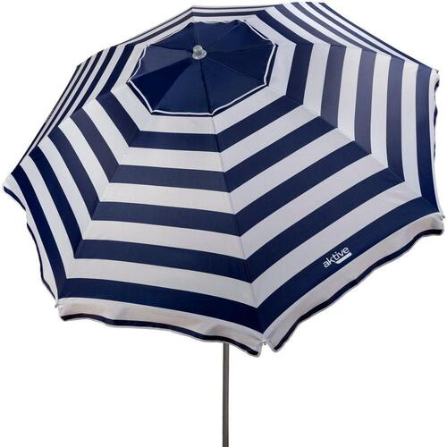 Parasol Aktive Blå/hvid 220 x 209 x 220 cm Stål Oxford-stof (6 enheder)
