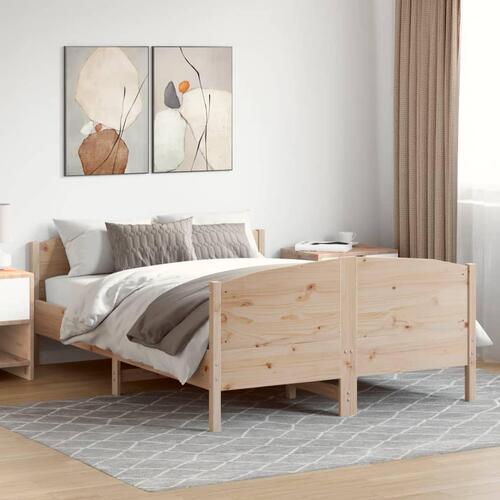 Sengeramme uden madras 120x200 cm massivt fyrretræ