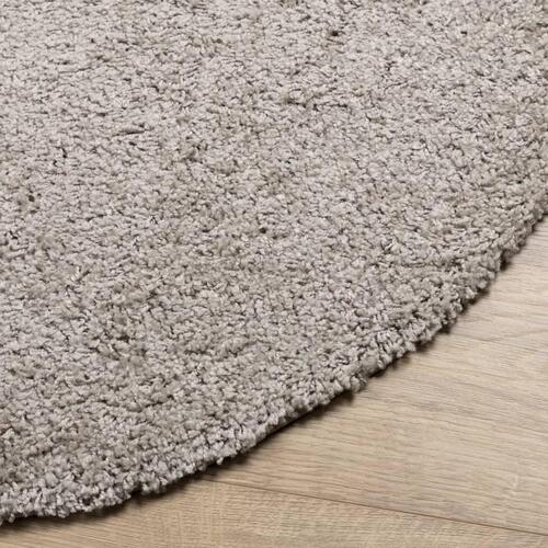 Shaggy gulvtæppe PAMPLONA Ø 100 cm høj luv beige