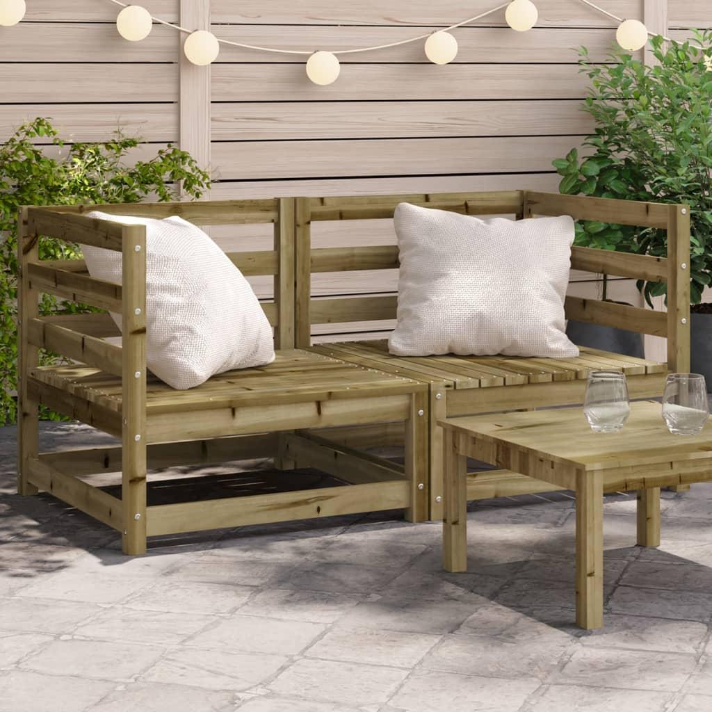 Hjørnemoduler 2 stk. til sofa 70x70x67 cm imprægneret fyrretræ