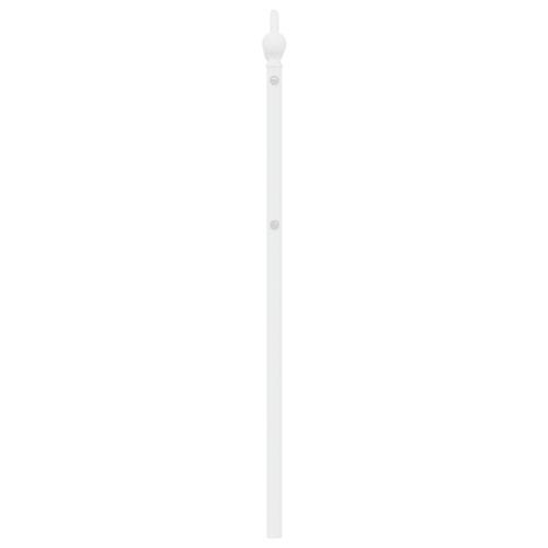 Sengegavl 180 cm metal hvid