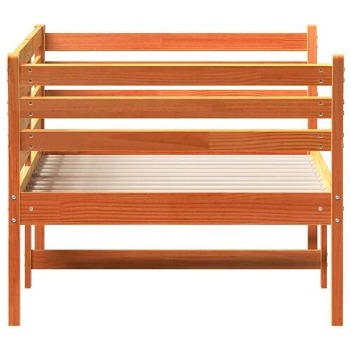 Daybed 90x190 cm massivt fyrretræ gyldenbrun