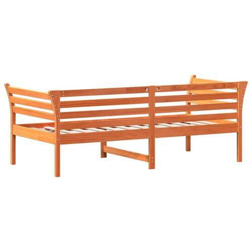 Daybed 90x190 cm massivt fyrretræ gyldenbrun