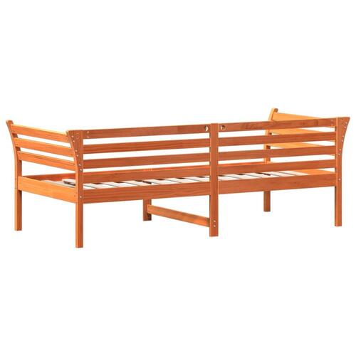 Daybed 80x200 cm massivt fyrretræ gyldenbrun