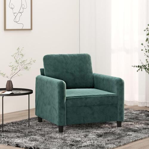Lænestol 60 cm velour lysegrøn