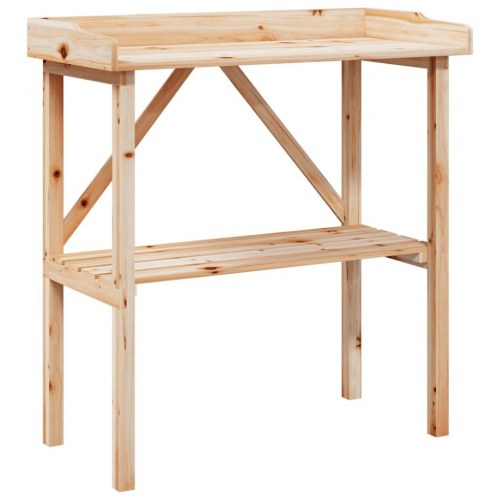 Plantebord med hylde 78 x 38 x 82,5 cm - ubehandlet