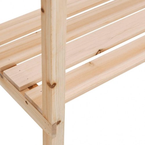 Plantebord med hylde 78 x 38 x 82,5 cm - ubehandlet