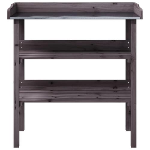 Plantebord med hylder 78x38x82,5 cm massivt grantræ