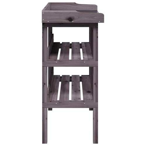 Plantebord med hylder 78x38x82,5 cm massivt grantræ