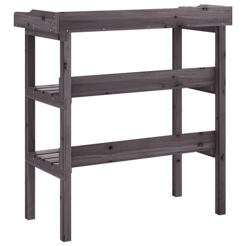 Plantebord med hylder 78x38x82,5 cm massivt grantræ