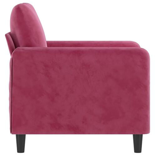Lænestol 60 cm velour vinrød