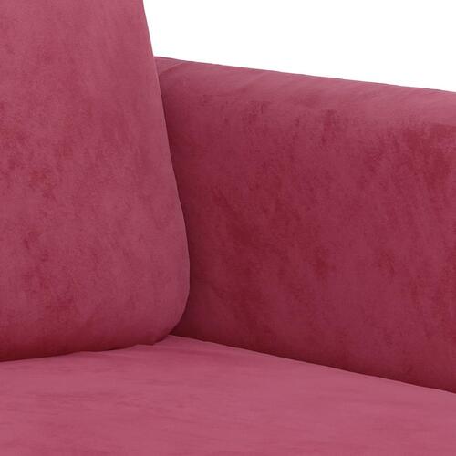 Lænestol 60 cm velour vinrød