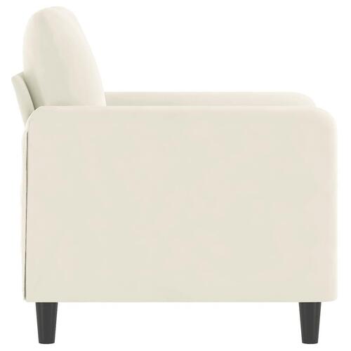 Lænestol 60 cm velour cremefarvet