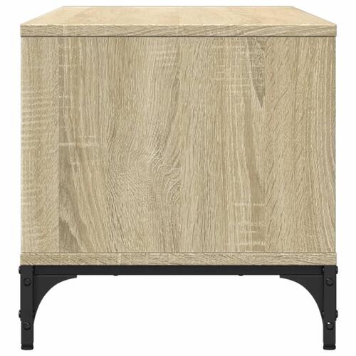 Tv-bord 102x40x41 cm konstrueret træ og stål sonoma-eg