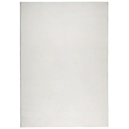 Gulvtæppe IZA 160x230 cm kort luv skandinavisk look cremefarvet