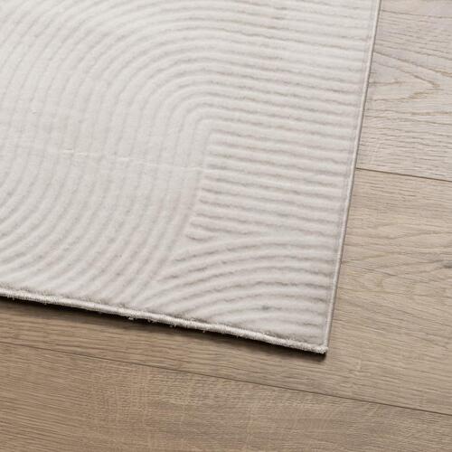 Gulvtæppe IZA 160x230 cm kort luv skandinavisk look cremefarvet