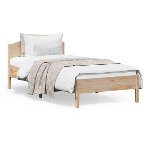 Sengeramme uden madras 90x200 cm massivt fyrretræ