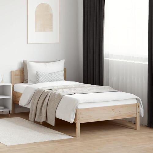 Sengeramme uden madras 90x200 cm massivt fyrretræ