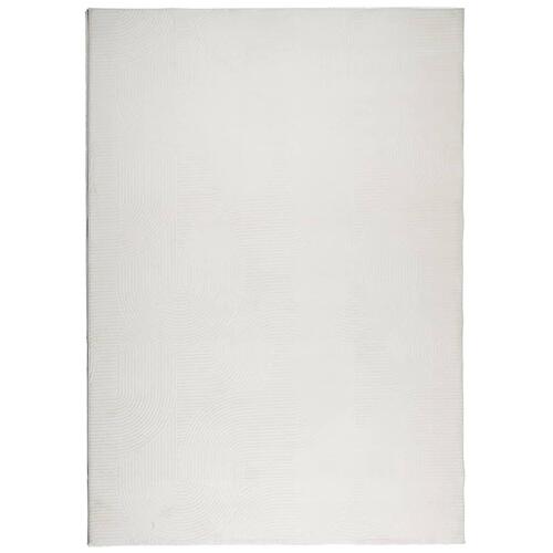 Gulvtæppe IZA 120x170 cm kort luv skandinavisk look cremefarvet