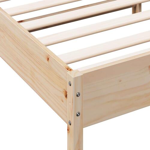 Sengeramme uden madras 75x190 cm massivt fyrretræ