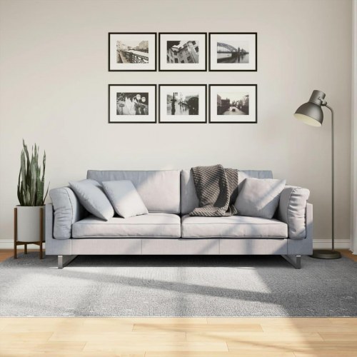 Gulvtæppe IZA 160×230 cm - kort luv, skandinavisk look, grå