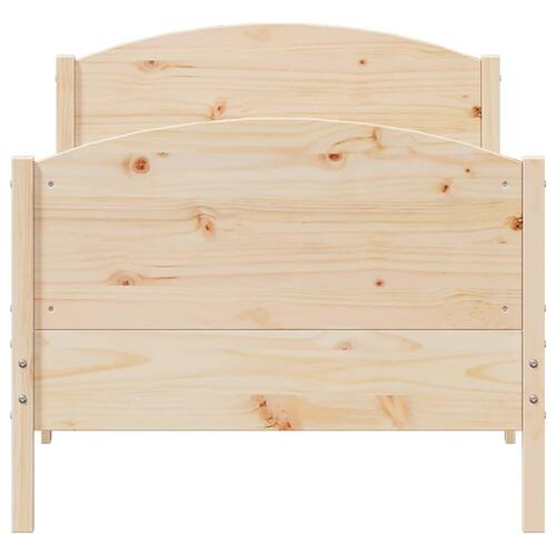 Sengeramme uden madras 100x200 cm massivt fyrretræ