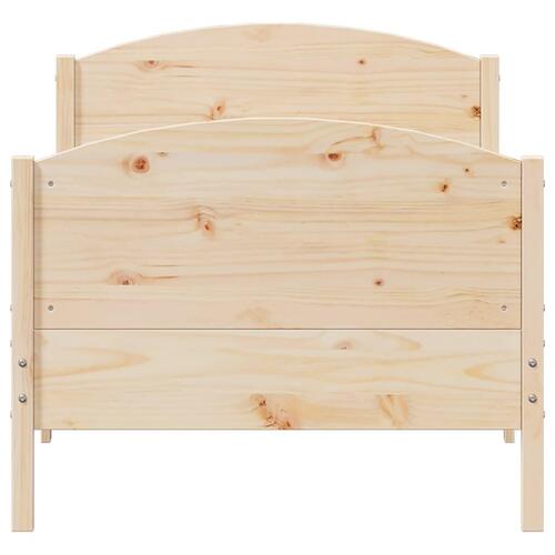 Sengeramme uden madras 75x190 cm massivt fyrretræ