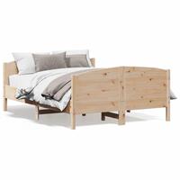 Sengeramme uden madras 140x200 cm massivt fyrretræ