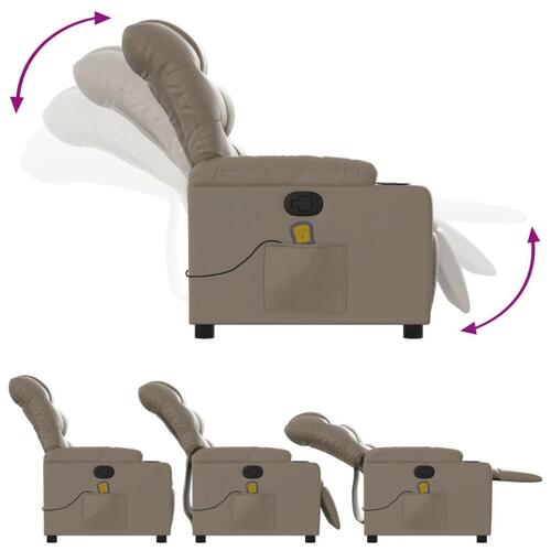 Massagestol kunstlæder cappuccino