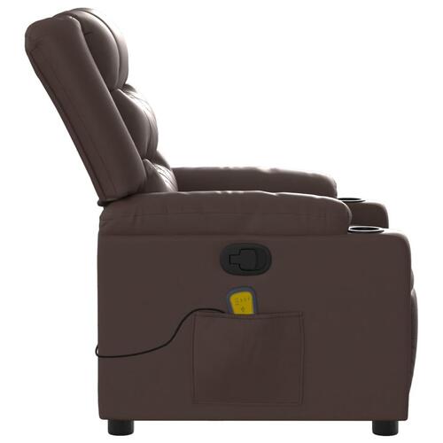 Massagestol kunstlæder brun