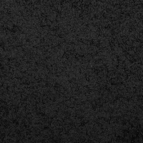 Shaggy gulvtæppe PAMPLONA 240x240 cm høj luv sort