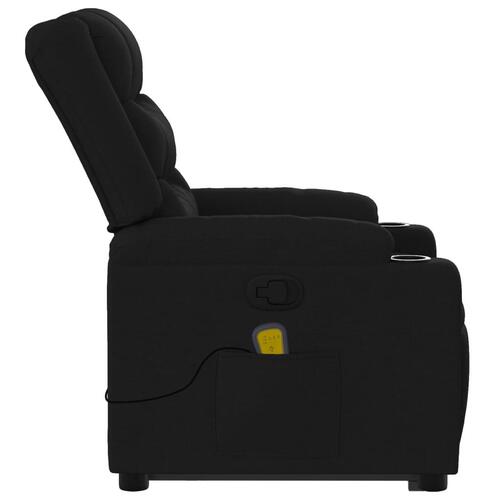 Løftestol med massage stof sort