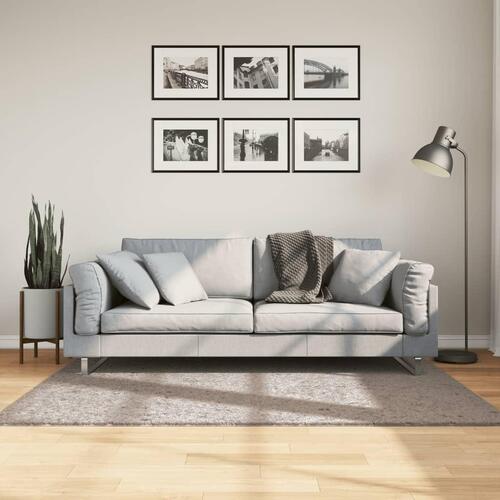 Shaggy gulvtæppe PAMPLONA 120x170 cm høj luv beige