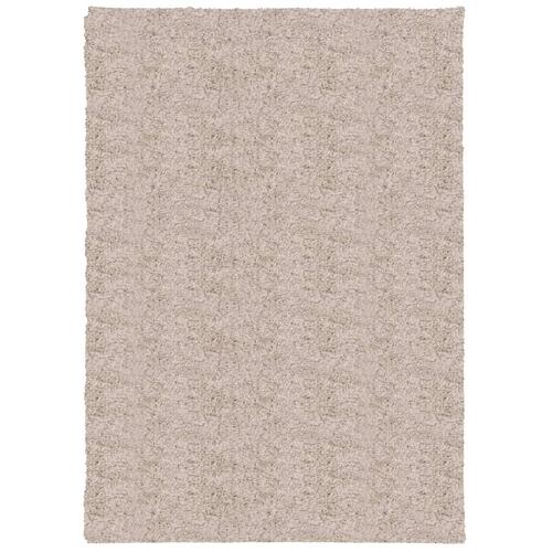 Shaggy gulvtæppe PAMPLONA 120x170 cm høj luv beige