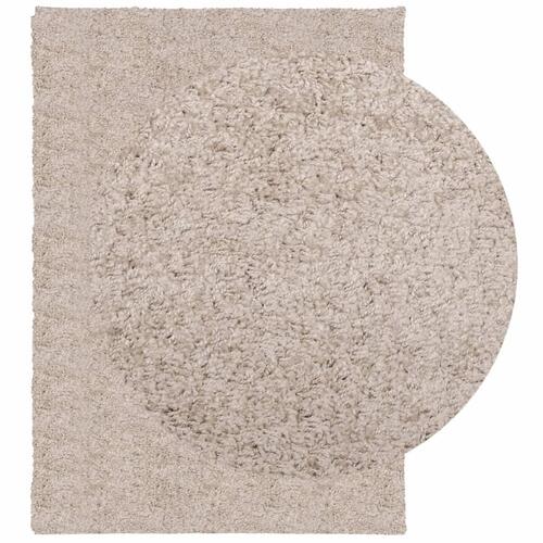 Shaggy gulvtæppe PAMPLONA 120x170 cm høj luv beige